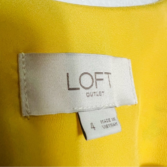 Loft floral cottagecore yellow romantic dress size 4 - Picture 4 of 6